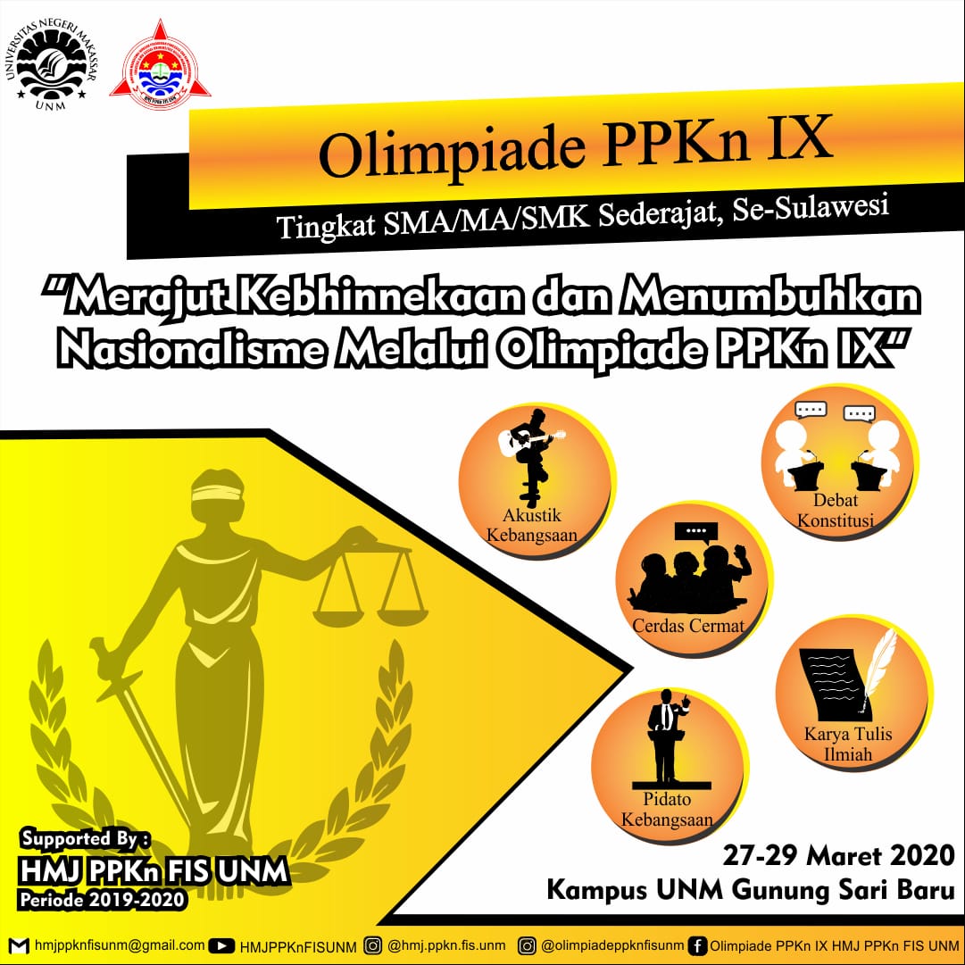 BANGUN SEMANGAT NASIONALISME DAN PANCASILA, HMJ PPKN FIS AKAN SELENGGARAKAN OLIMPIADE PPKN IX SE-SULAWESI
