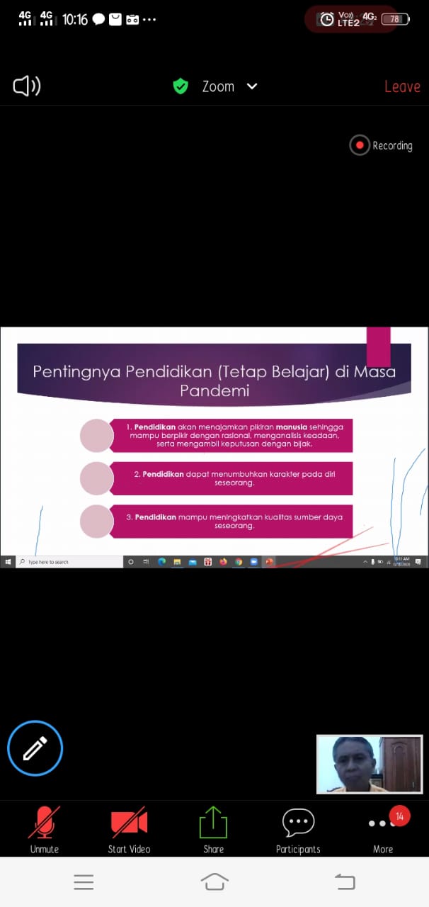 GELAR KULIAH UMUM PERDANA, KAJUR JBSI BERI MATERI PEMBELAJARAN BAHASA DAN SASTRA DI MASA PANDEMI