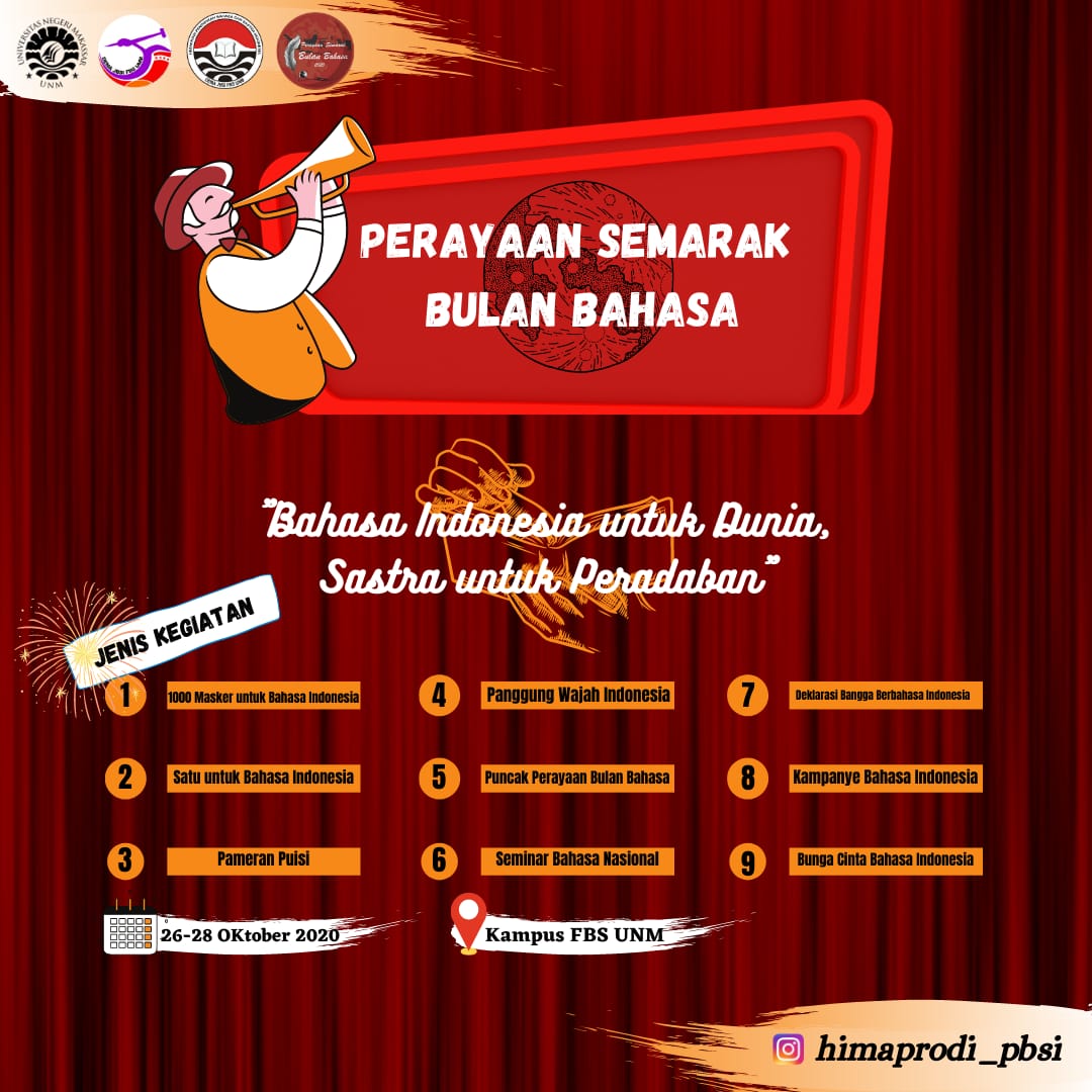 AKAN ADAKAN PERAYAAN SEMARAK BULAN BAHASA, HIMAPRODI PBSI SIAPKAN BERAGAM ITEM KEGIATAN