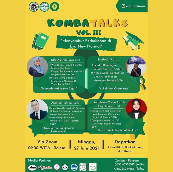 KOMBAT UNM ADAKAN KOMBATALKS GUNA SIAPKAN PERKULIAHAN DI ERA NEW NORMAL