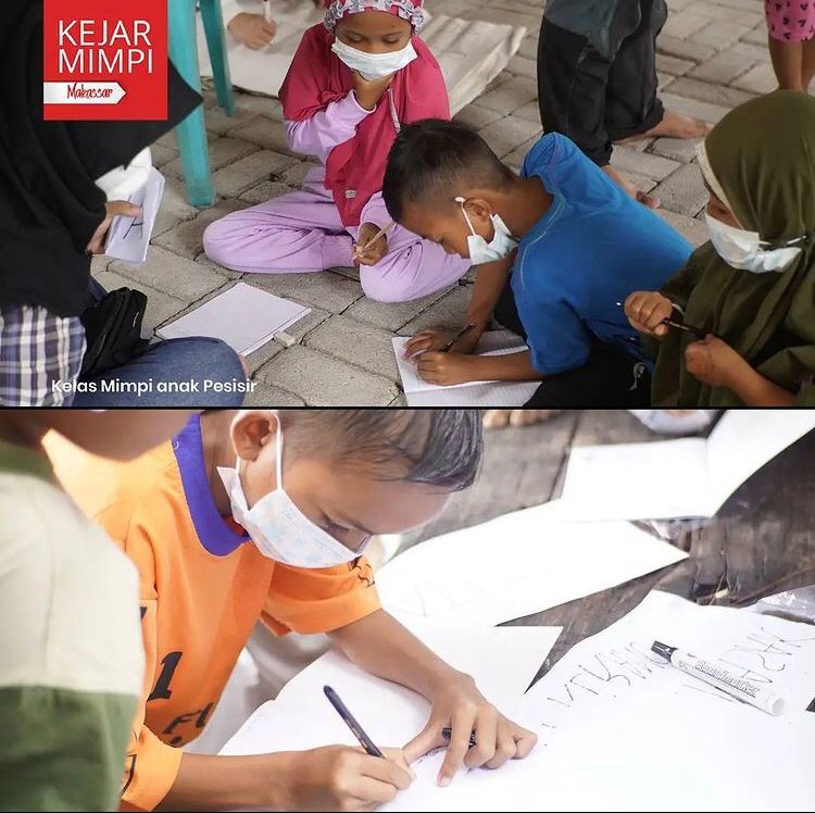 TINGKATKAN KUALITAS PENDIDIKAN, KEJARMIMPI MAKASSAR LAKSANAKAN PROGRAM MIMPI ANAK PESISIR