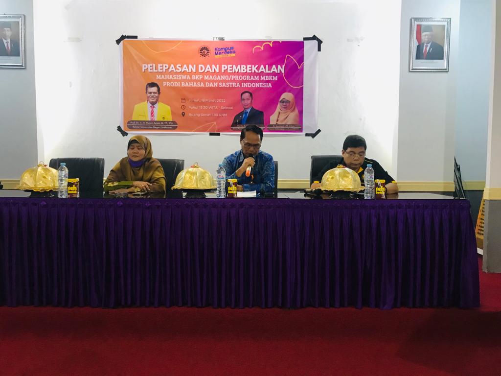 DEKAN FBS UNM RESMI LEPAS MAHASISWA PRODI BSI PROGRAM BKP MAGANG