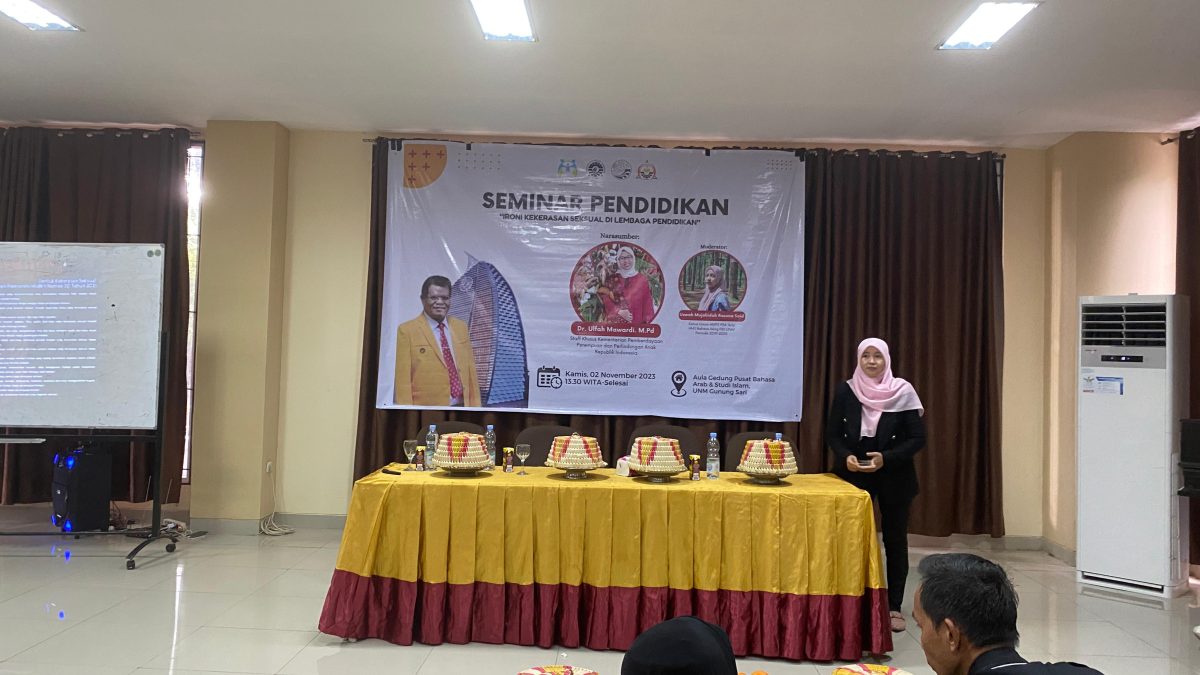 SEMINAR PENDIDIKAN HMPS PBA ‘ARSY ULAS SEPUTAR KEKERASAN SEKSUAL
